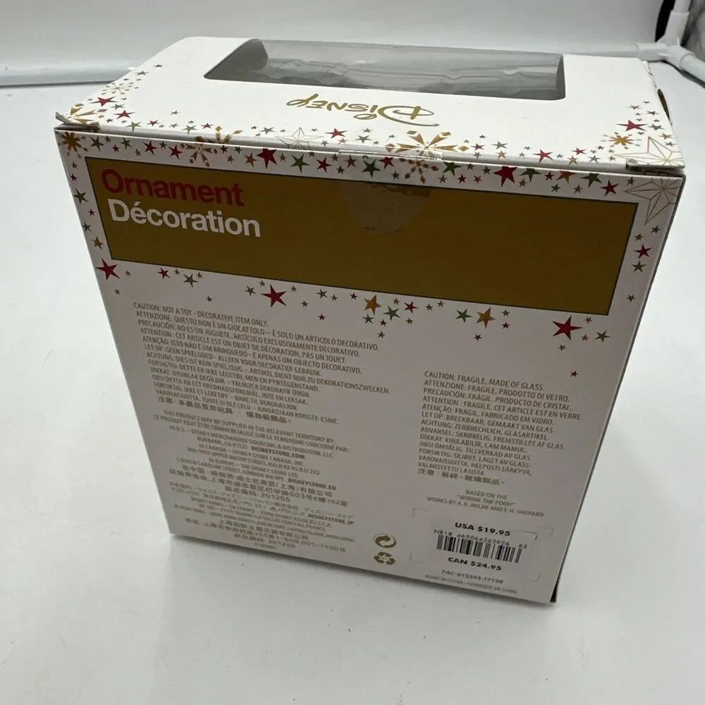 Disney Store Ornament Winnie The Pooh and Piglet Glass Drop Sketchbook 2017 - Picture 6 of 7